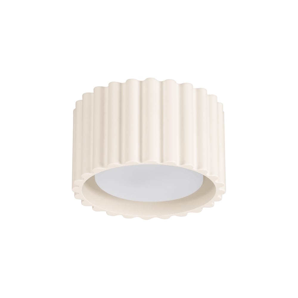Plafonnier aluminium beige H 10 cm