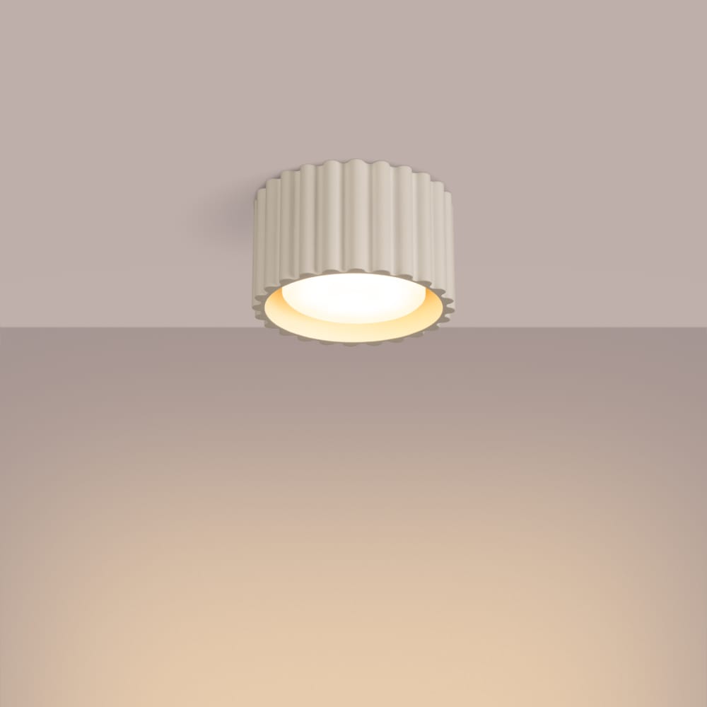 Plafonnier Aluminium Beige Gx53 1 Aura — vue 4