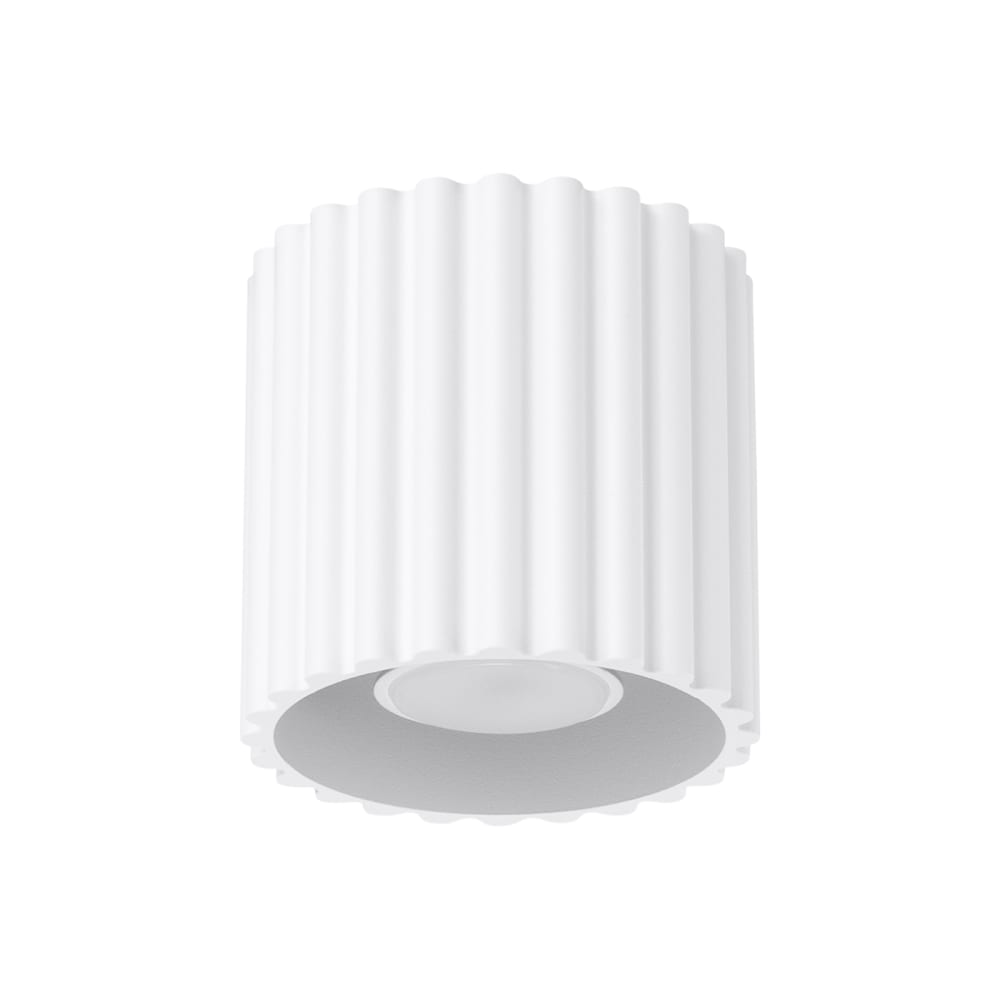 Plafonnier Aluminium Blanc GU10 1 Aura