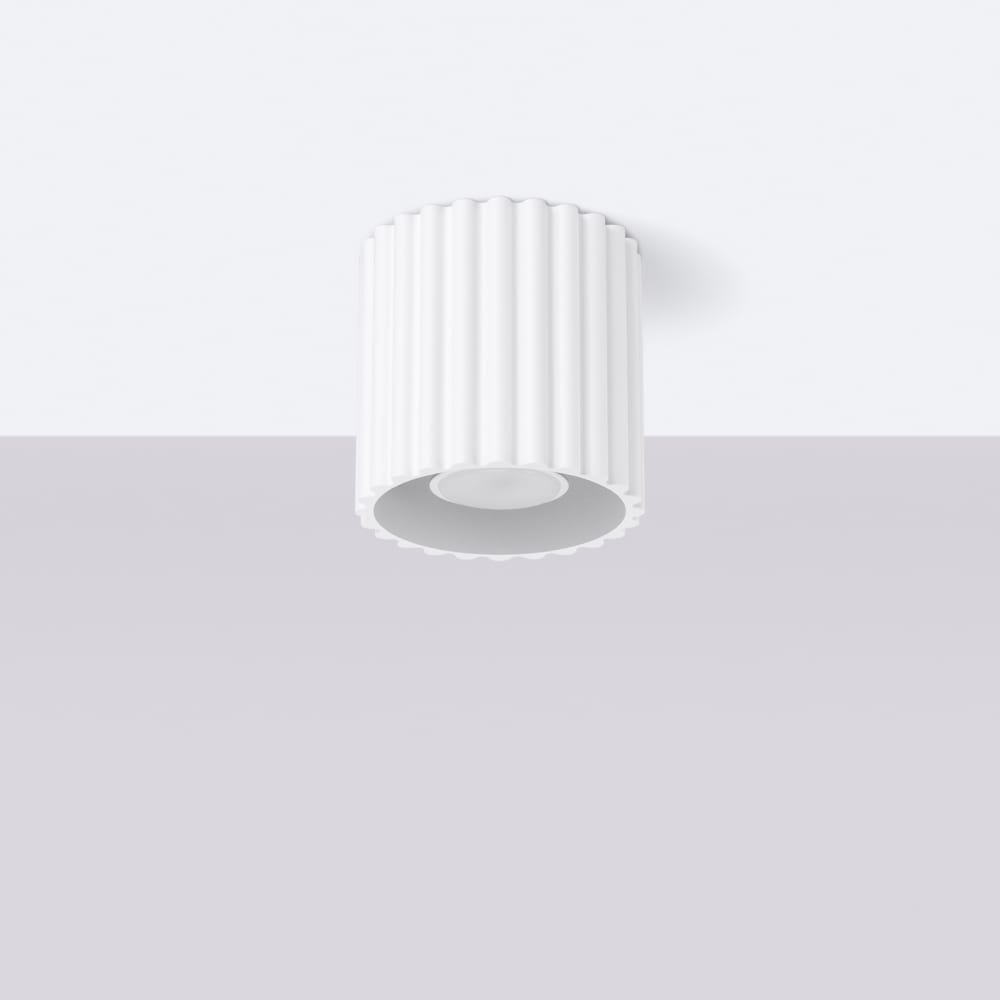 Plafonnier Aluminium Blanc GU10 1 Aura — vue 3