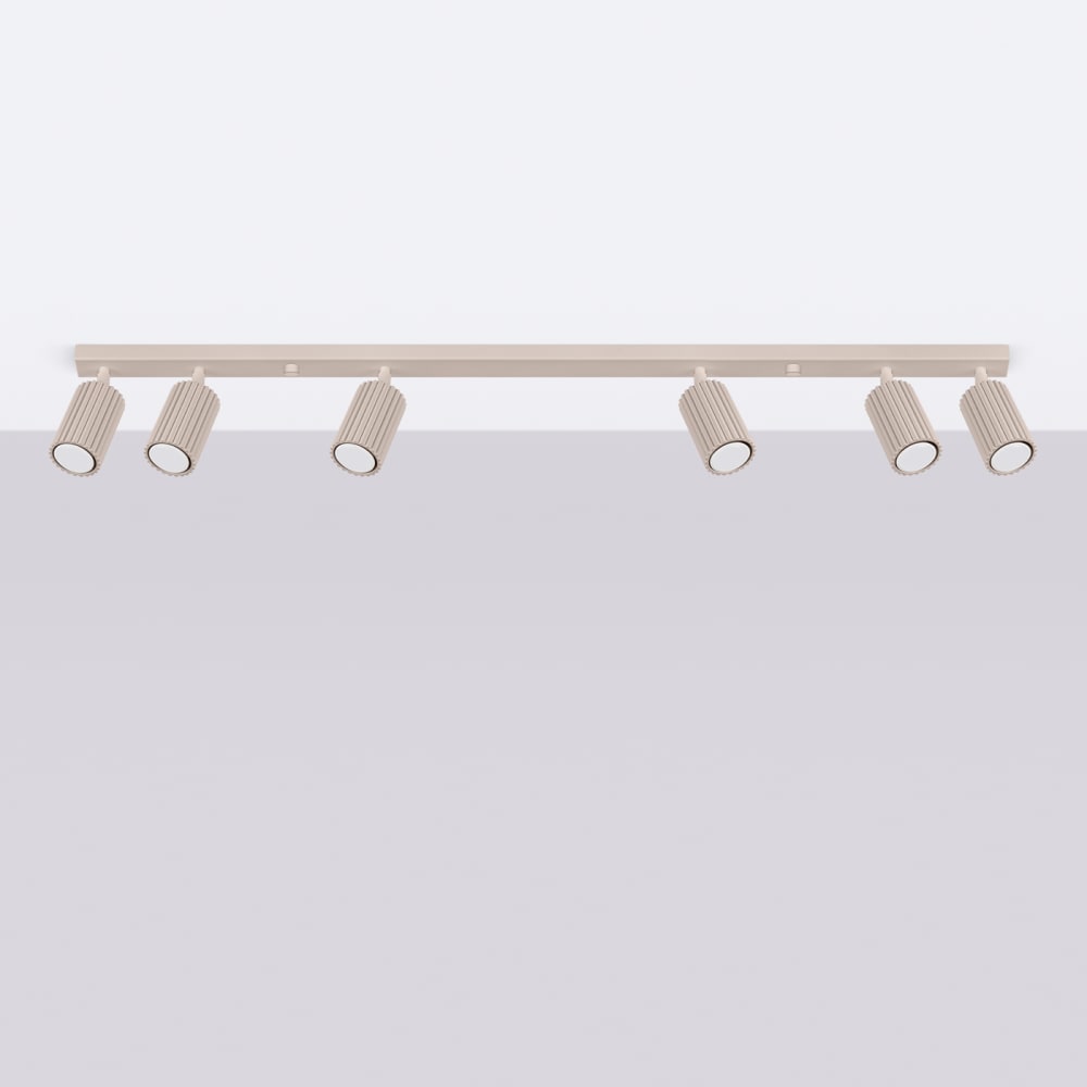 Plafonnier Aluminium Taupe GU10 6 Karbon — vue 3