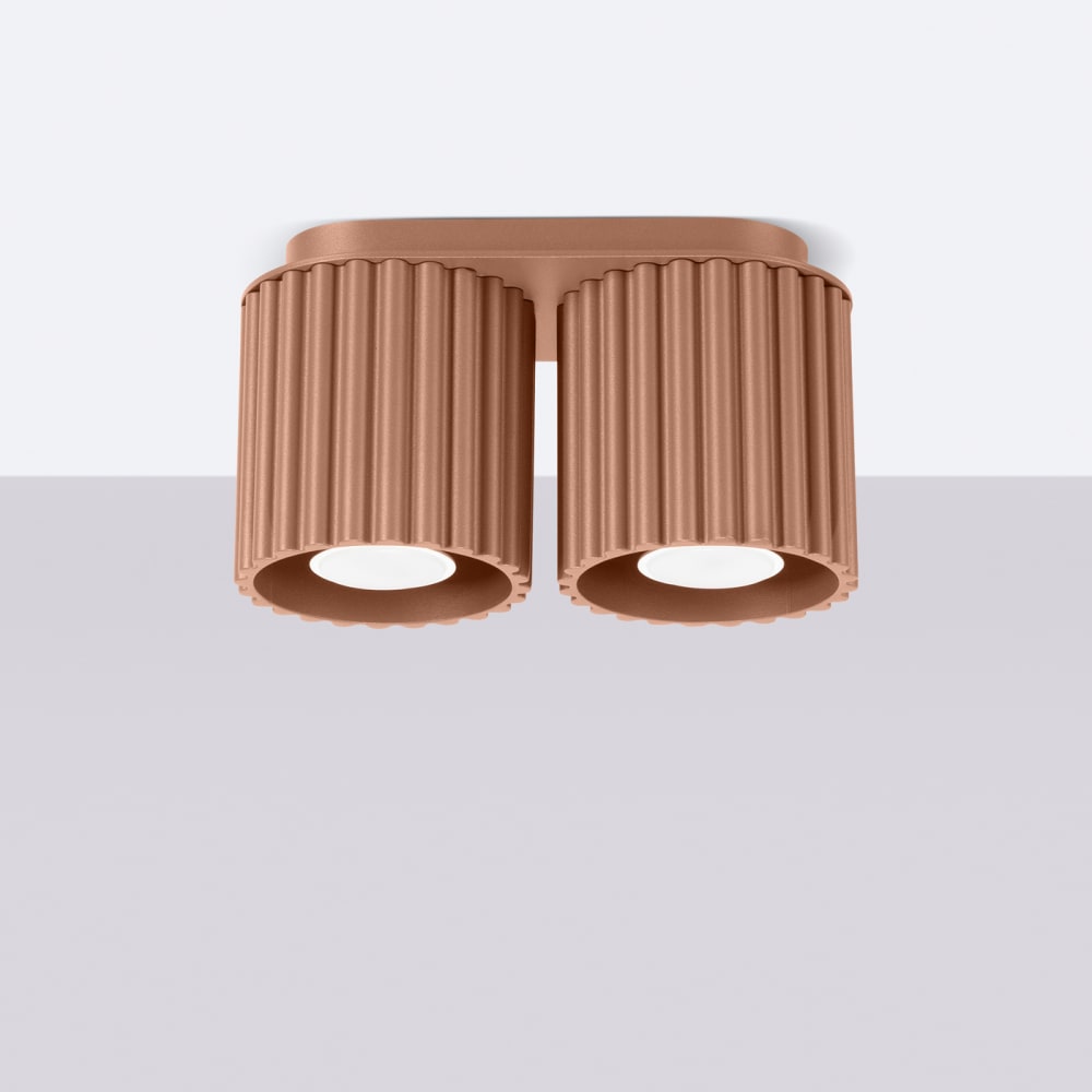 Plafonnier Aluminium Moka GU10 2 Aura — vue 3