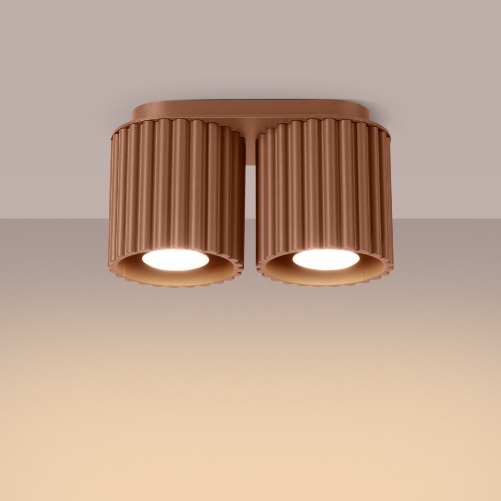 Plafonnier Aluminium Moka GU10 2 Aura — vue 4
