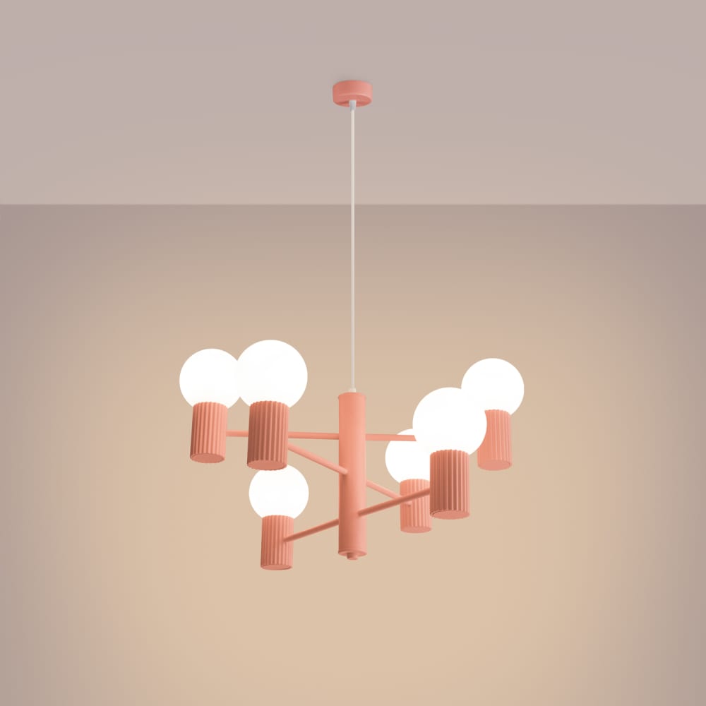 Lustre Aluminium Pêche G9 6 Halo — vue 4
