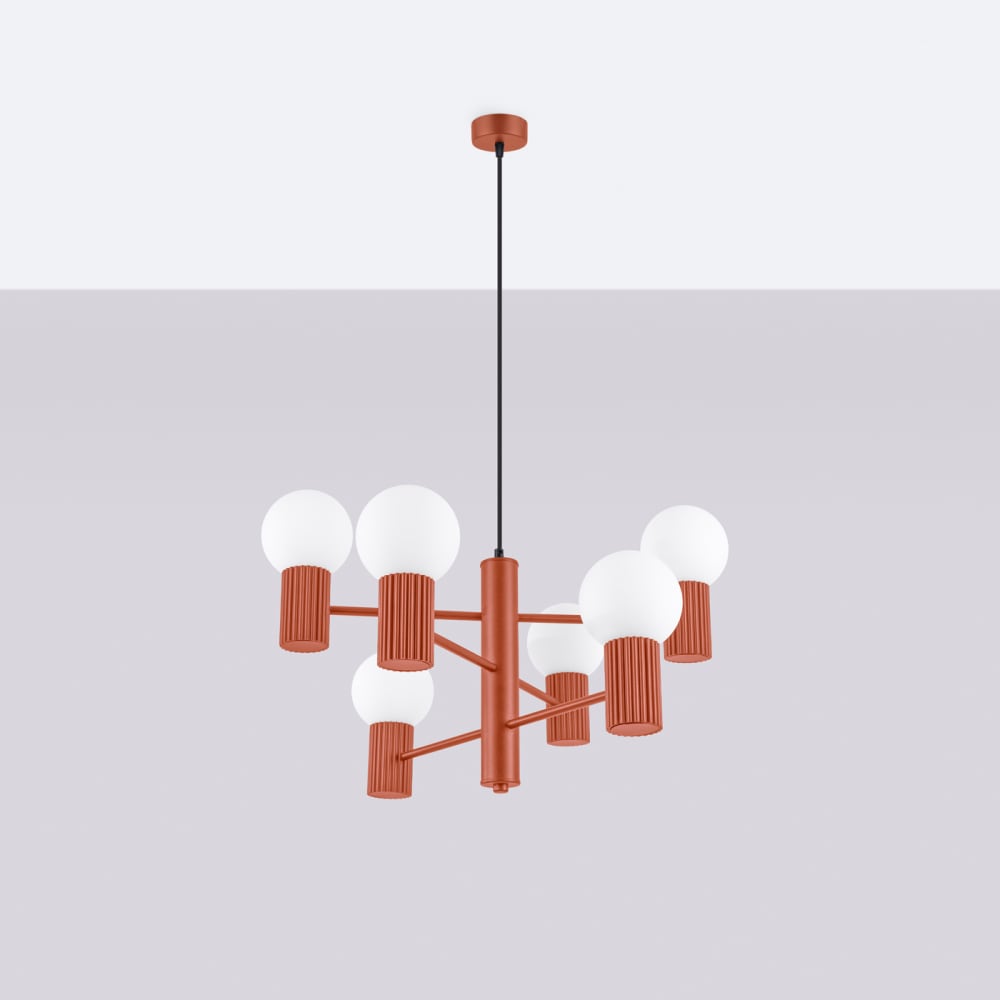 Lustre Aluminium Ocre Rouge G9 6 Halo