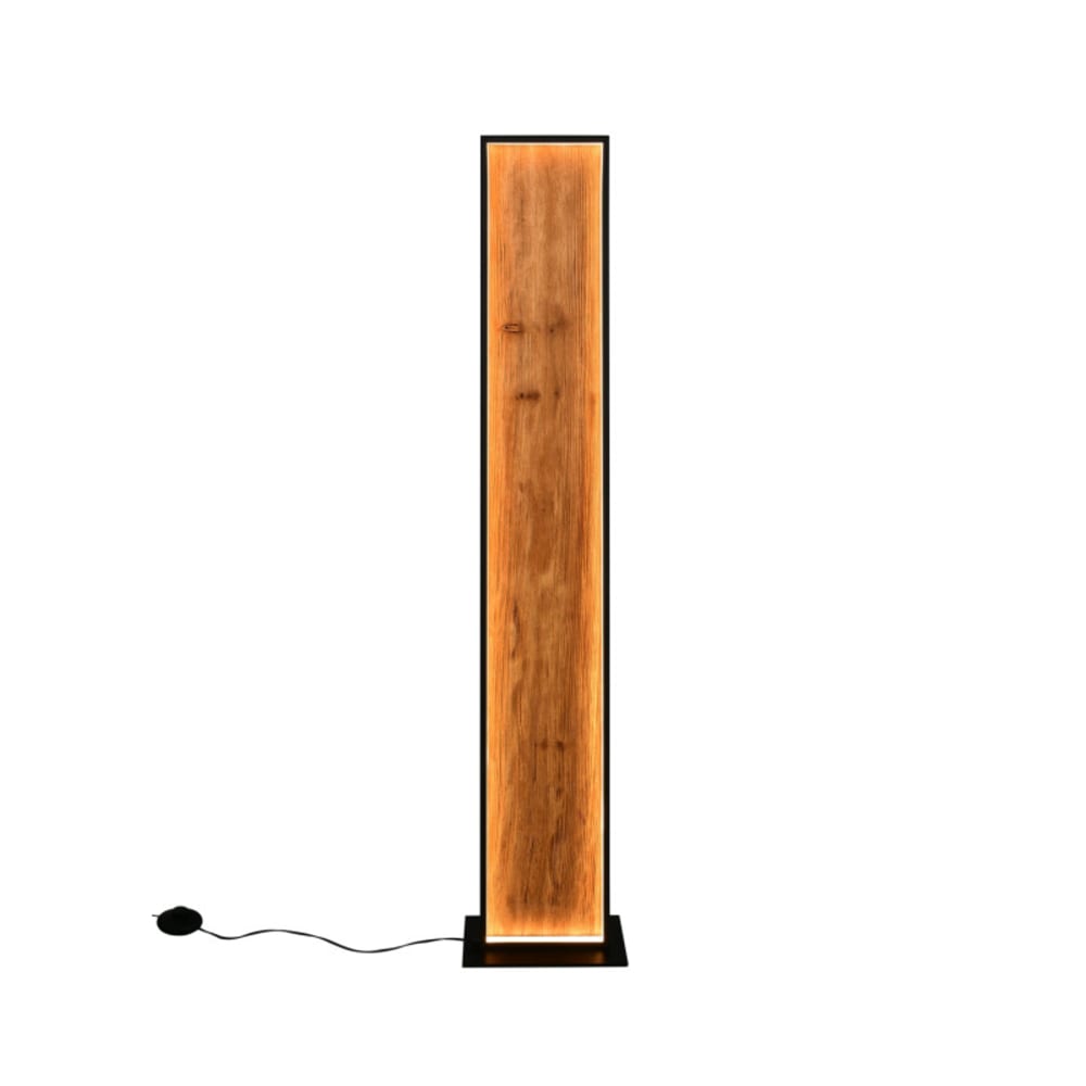 Lampadaire design en bois marron — vue 3