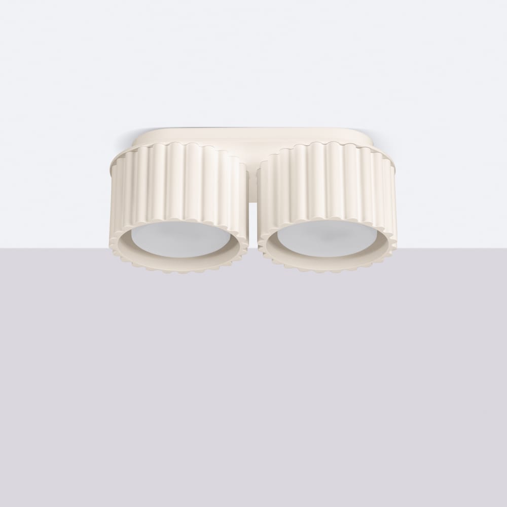Plafonnier Aluminium Beige Gx53 2 Aura — vue 3