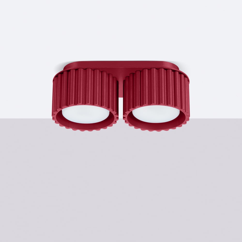 Plafonnier aluminium Bourgogne H 12 cm