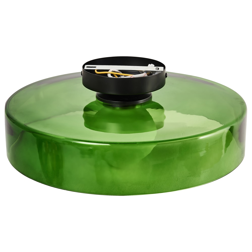 Plafonnier verre vert — vue 4
