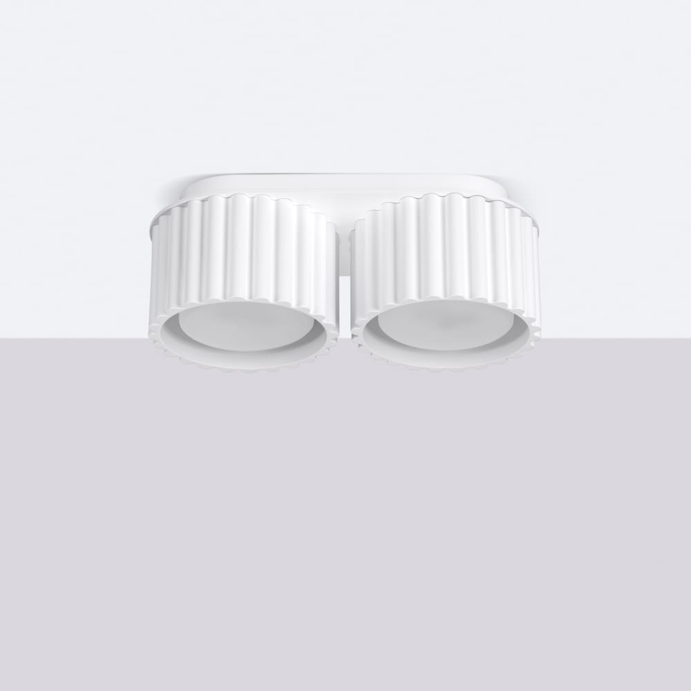 Plafonnier Aluminium Blanc Gx53 2 Aura — vue 3