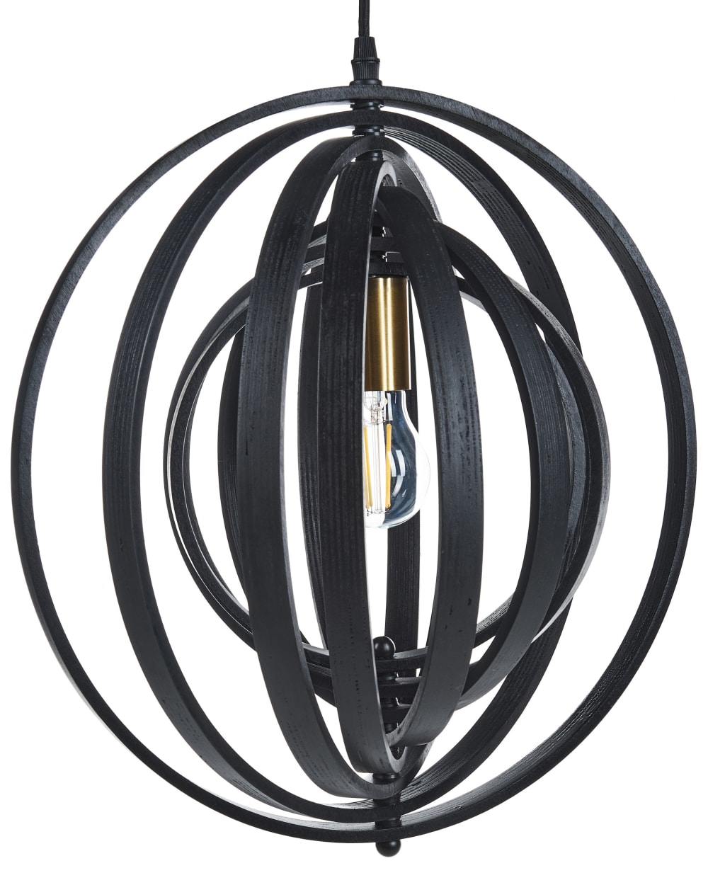 lampara colgante  madera de alamo negro