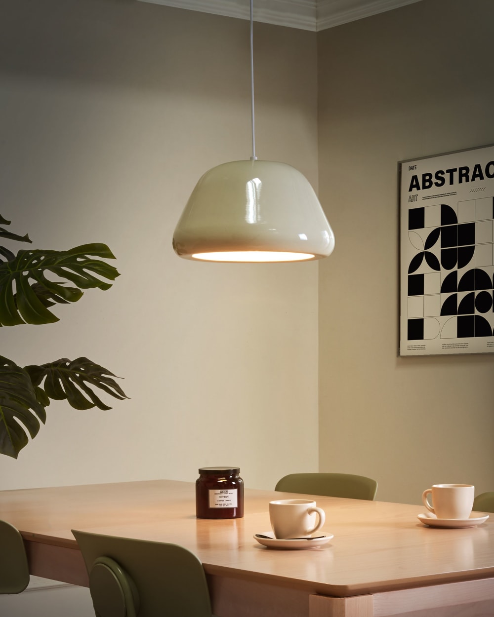 Suspension d’intérieur métal beige clair — vue 3