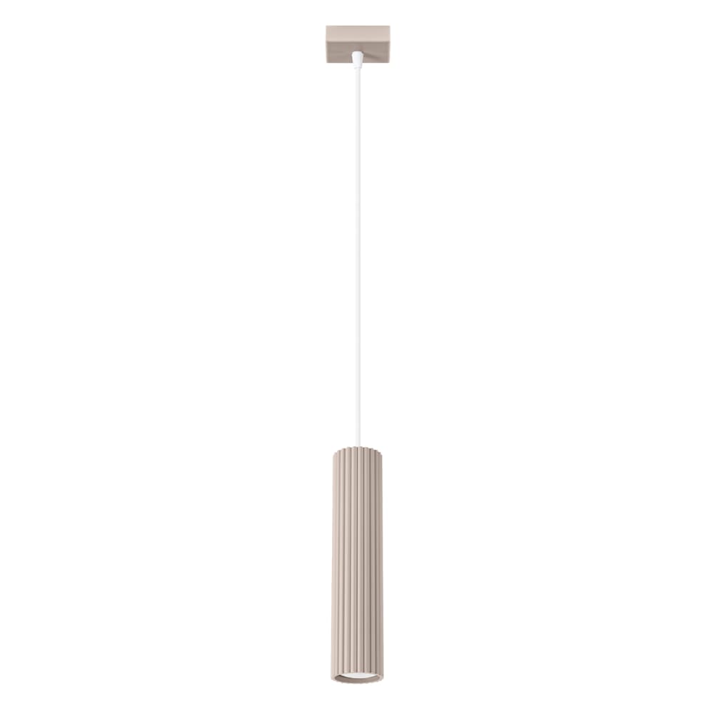 Lampe suspendue aluminium taupe H 118 cm