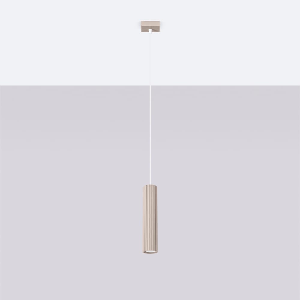 Suspension Aluminium Taupe GU10 1 Karbon — vue 3