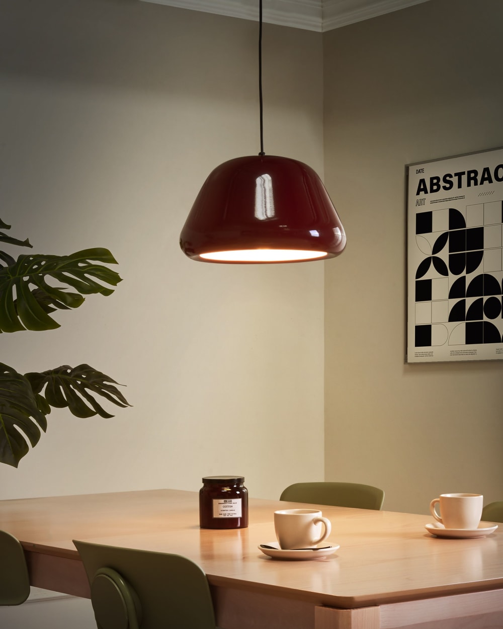 Suspension d’intérieur métal rouge — vue 3