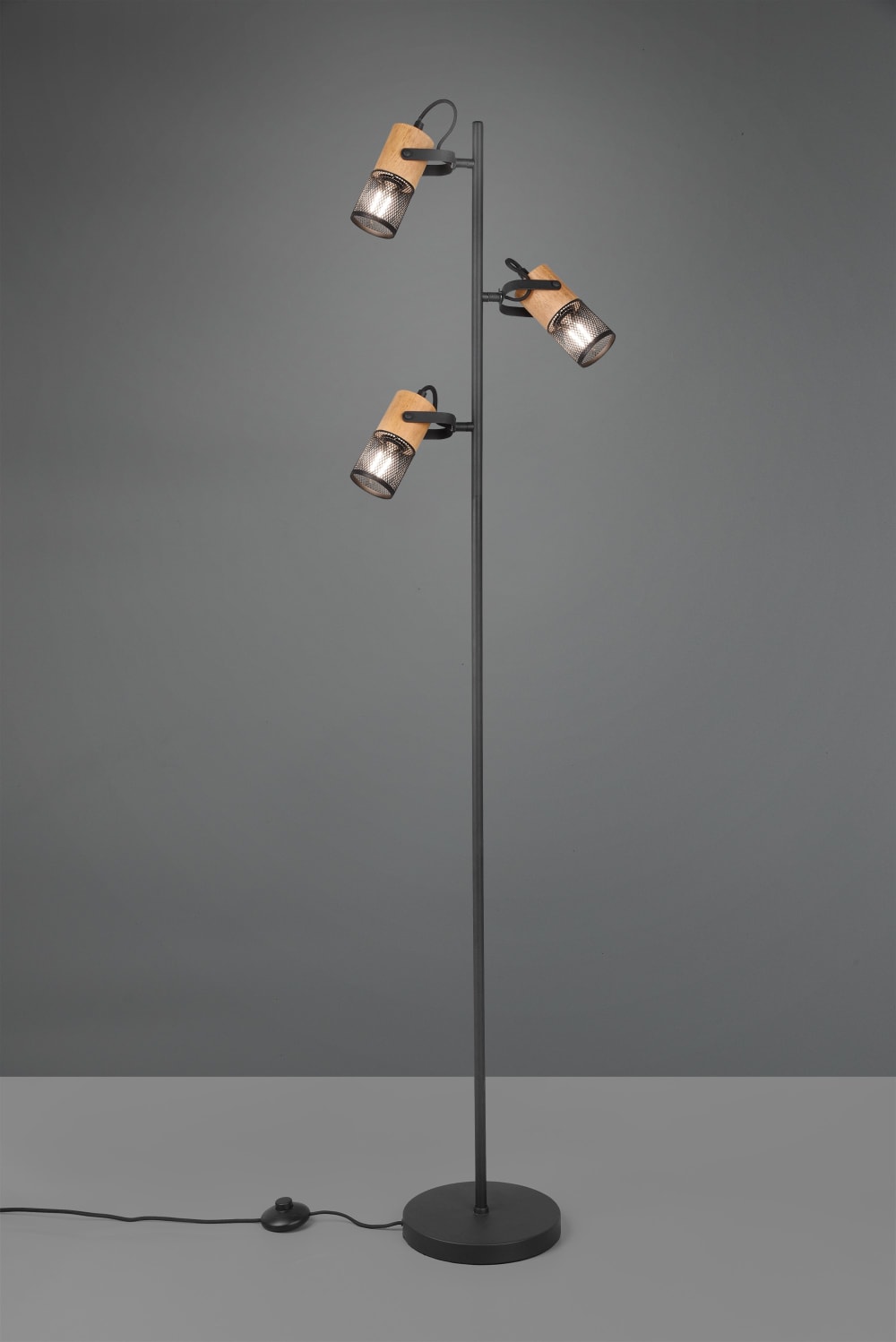 Lampadaire 3xE14 noir mat — vue 3