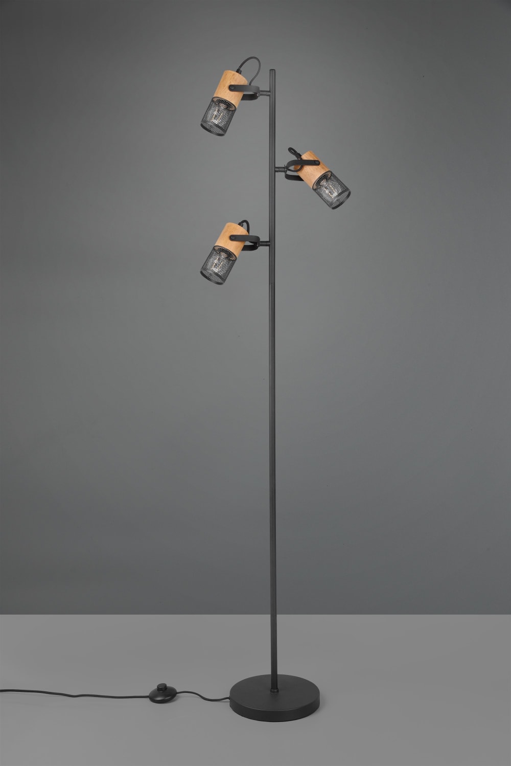 Lampadaire 3xE14 noir mat — vue 4
