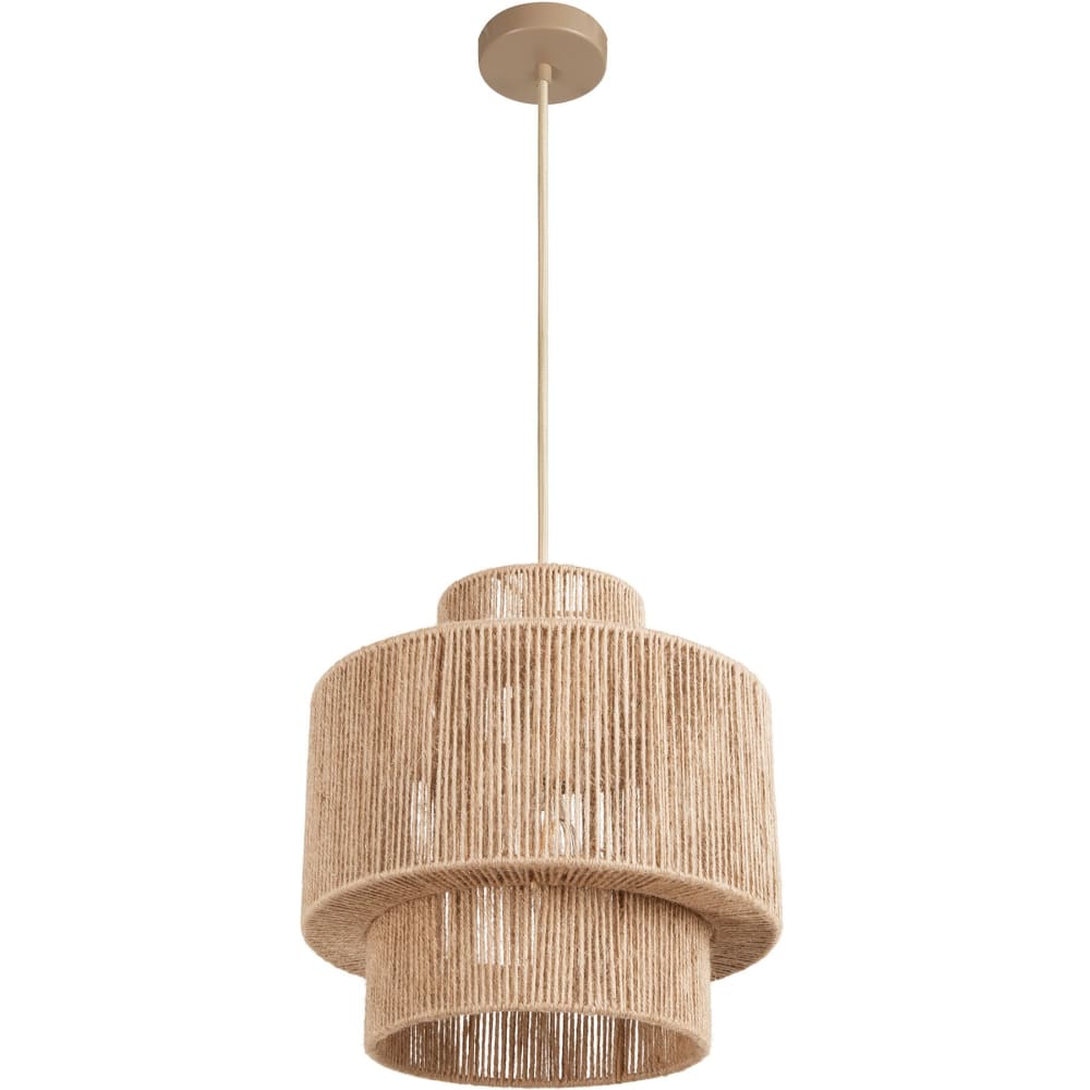 Suspension au style bohème 40W fibre durable et naturelle