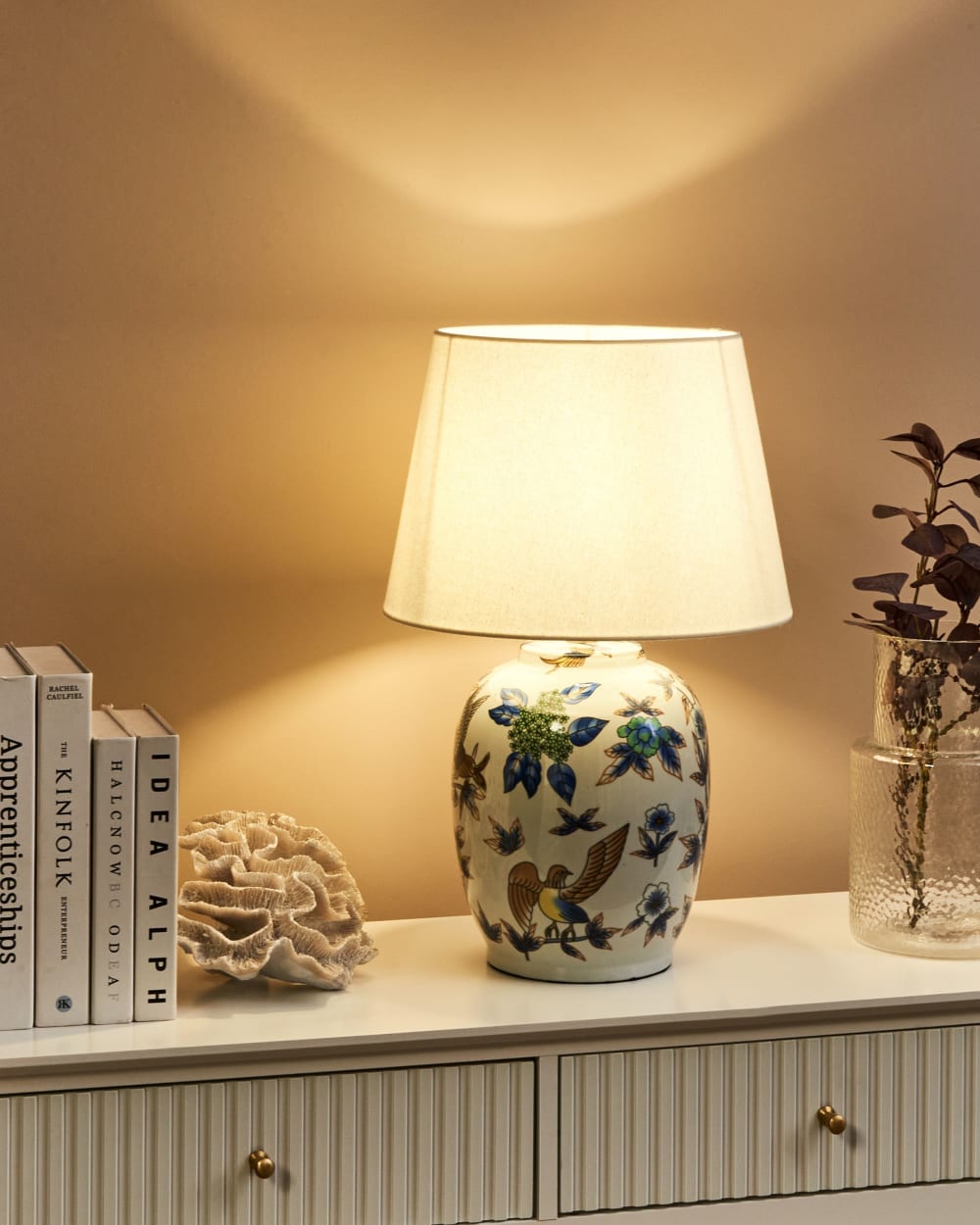 Lampe à poser porcelaine blancbleu — vue 3