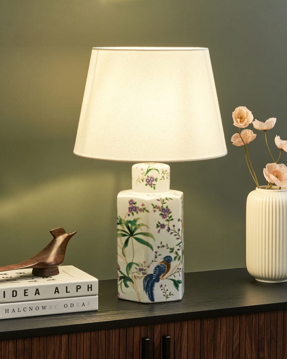 Lampe à poser porcelaine blanc — vue 3