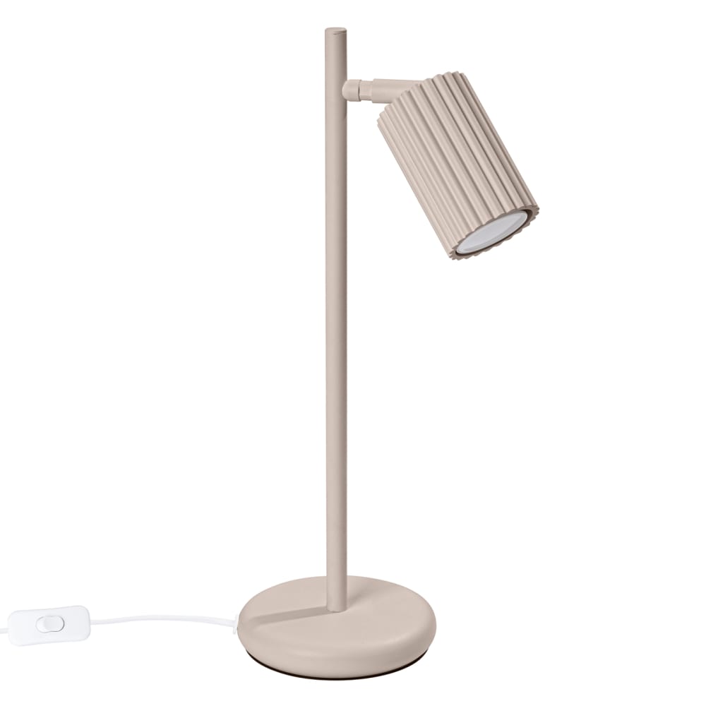 Lampe de bureau aluminium taupe H 43 cm