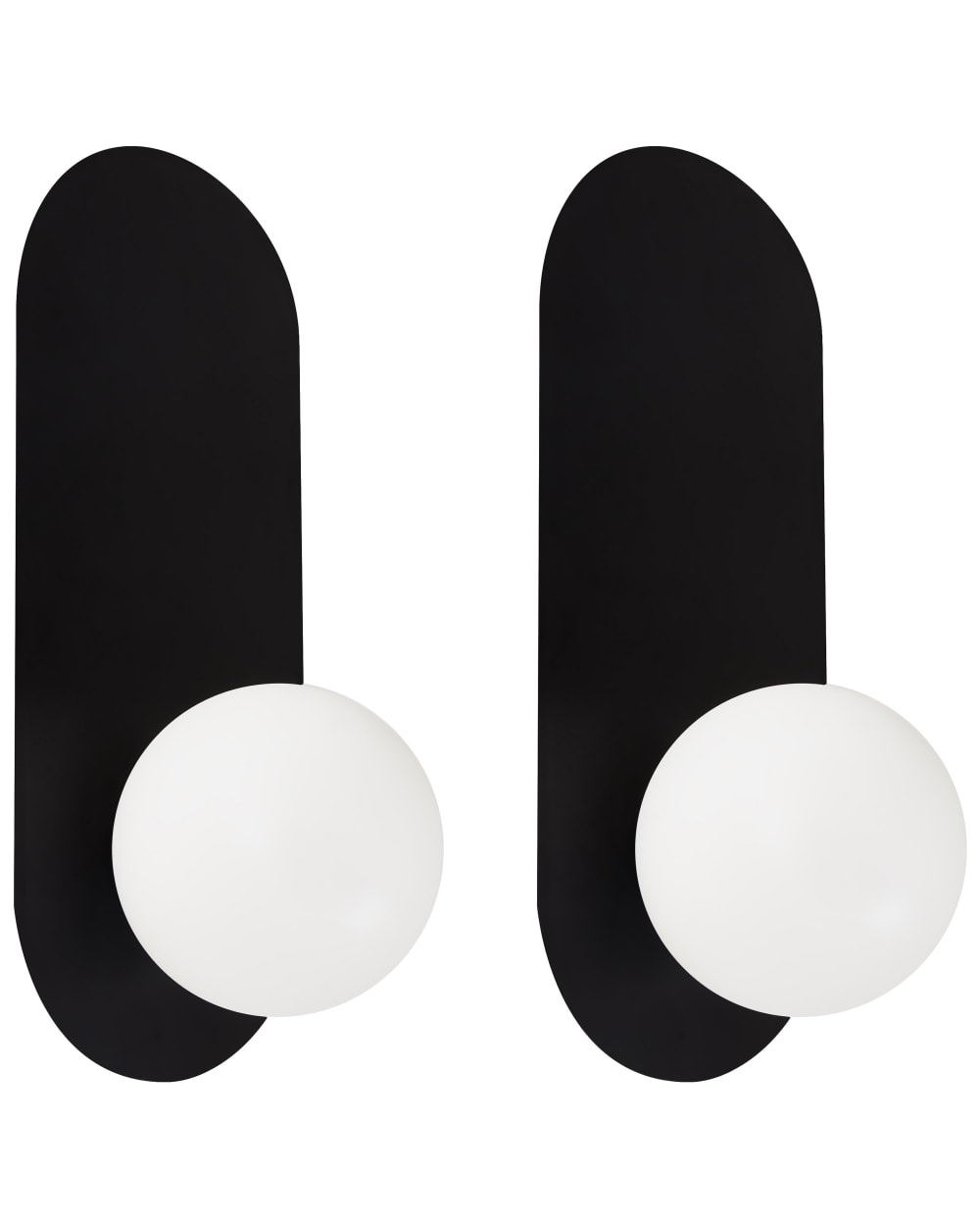 conjunto de 2 lamparas de pared  negro
