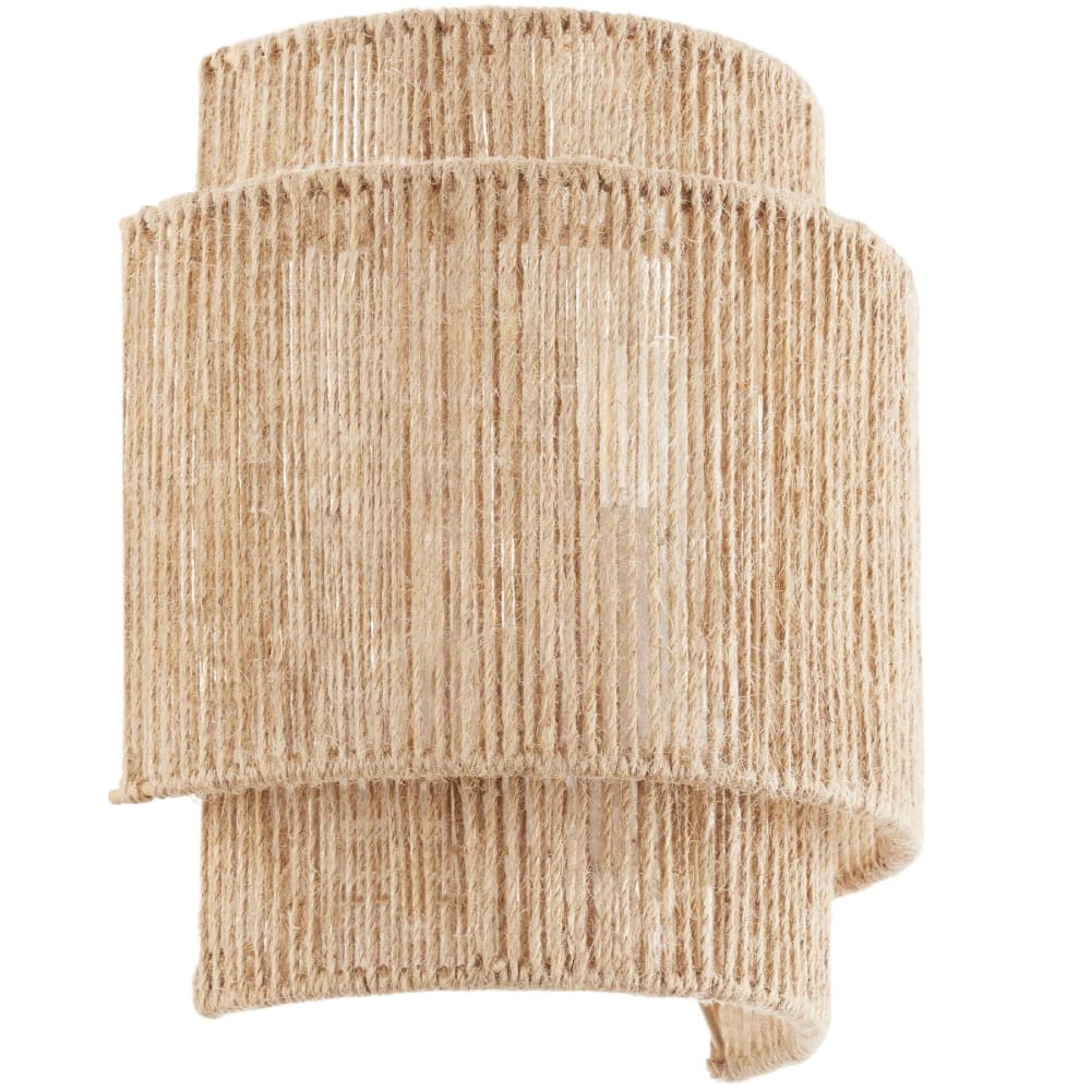 Applique murale en jute avec structure en acier style bohème 40W