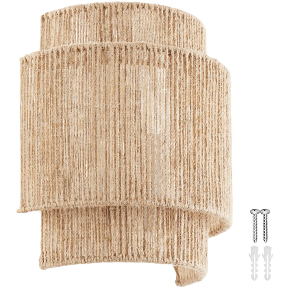 Applique murale en jute avec structure en acier style bohème 40w — vue 3