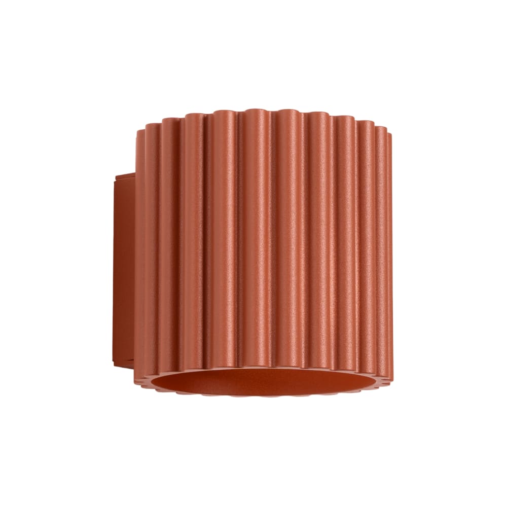 Applique aluminium ocre rouge H 10 cm