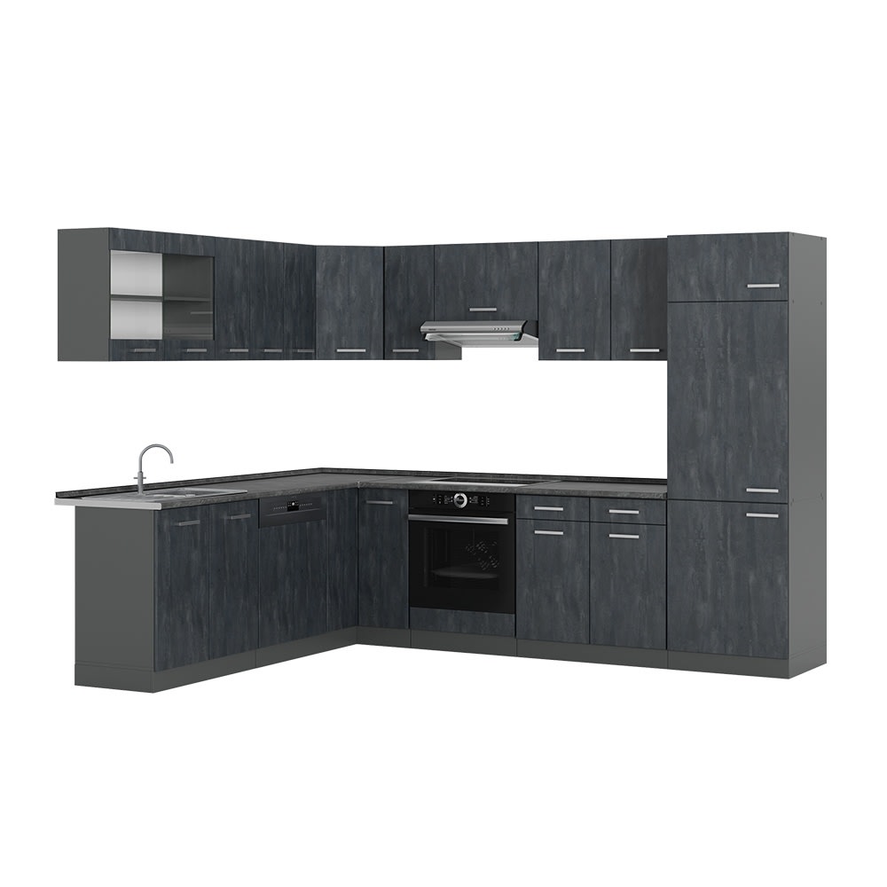 Cuisine en angle pt anthracite