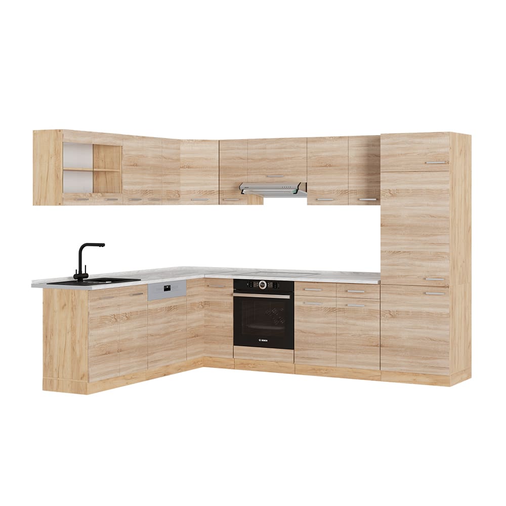 Cuisine en angle , pt - marbre