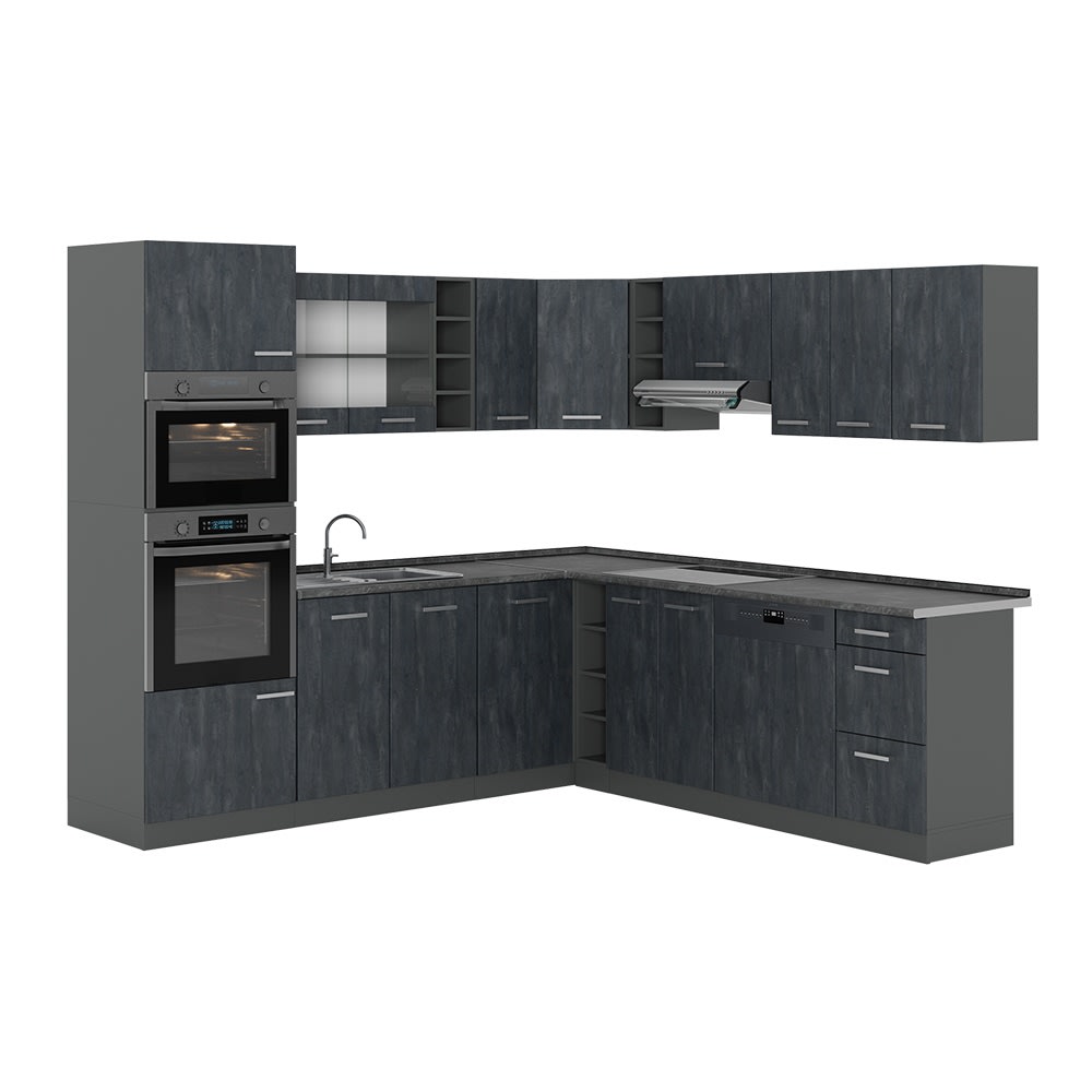 Cuisine en angle PT Anthracite