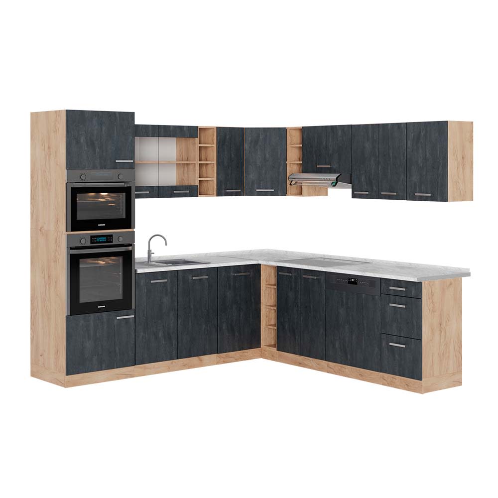 Cuisine en angle PT marbre