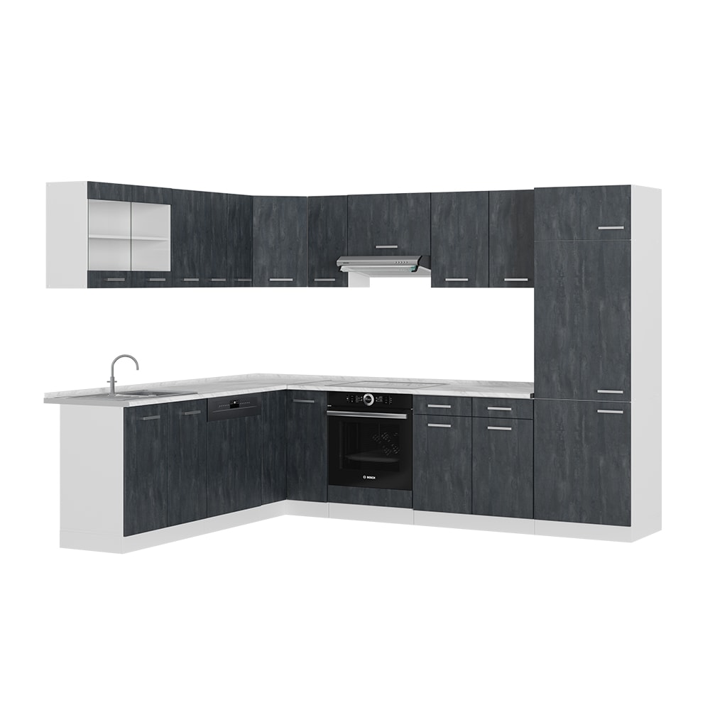 Cuisine en angle pt marbre,