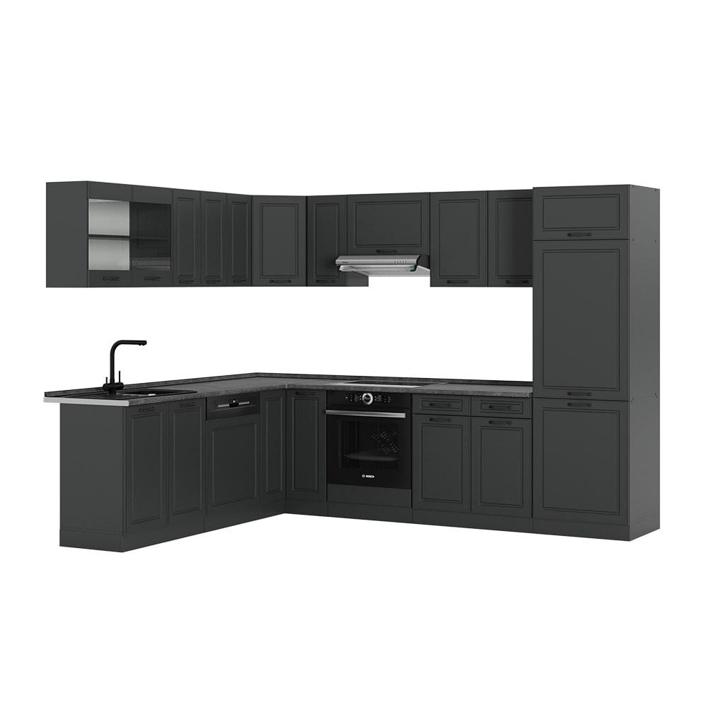 Cuisine en angle pt anthracite