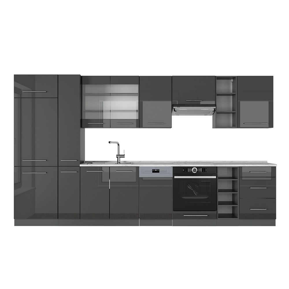 Cuisine , pt marbre anthracite - haute