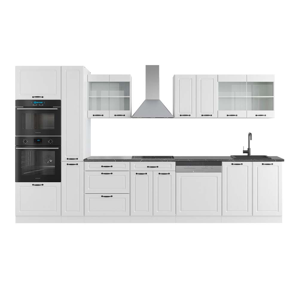 Ligne cuisine armoire haute PT Anthracite Blanc campagne 35 350x81.6cm