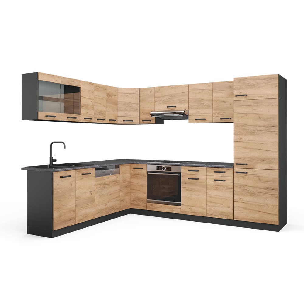 Cuisine en angle pt anthracite