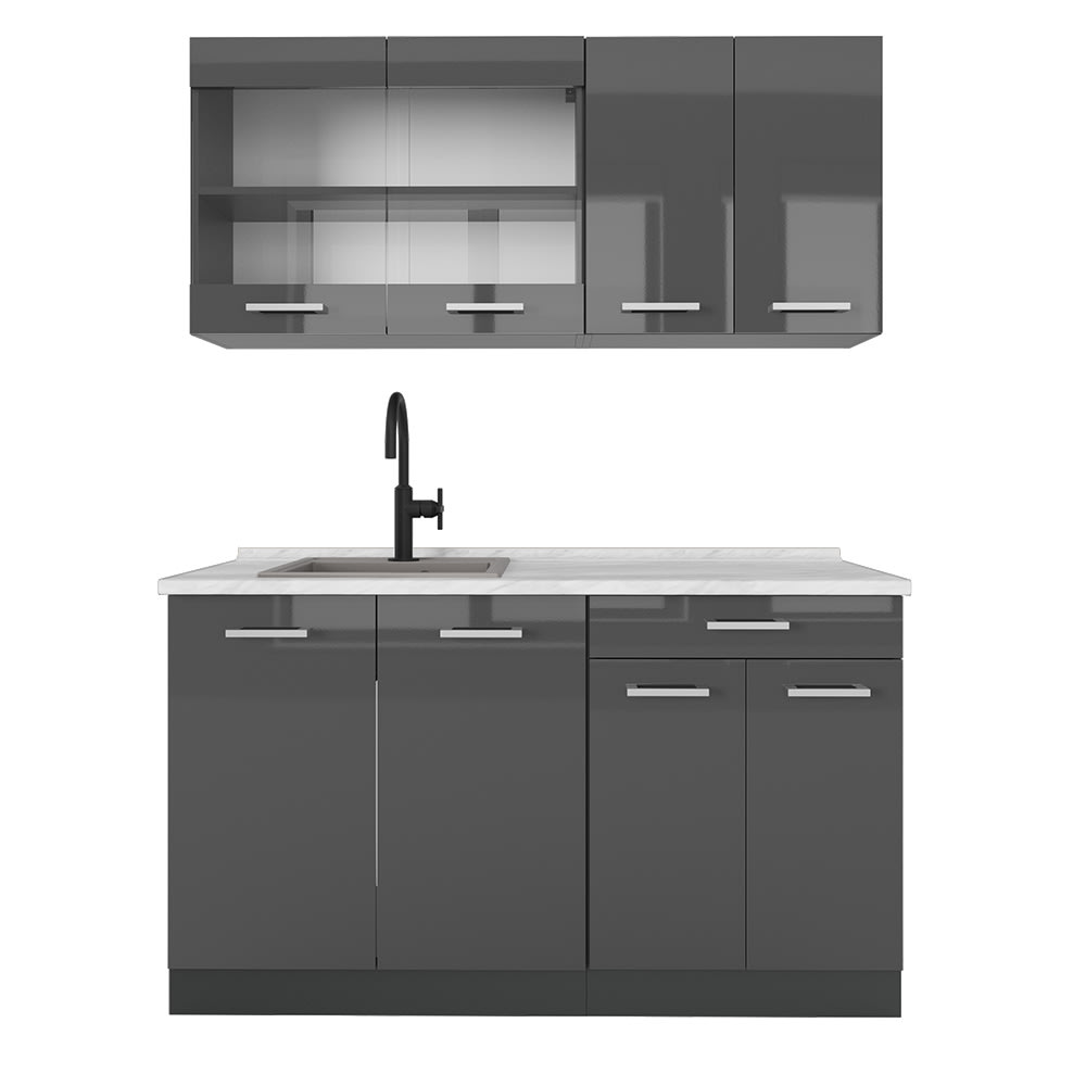 Cuisine pt marbre anthracite
