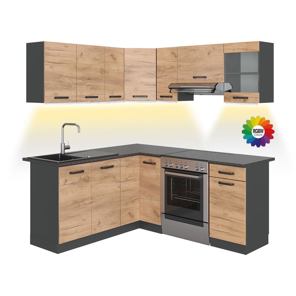 Cuisine d'angle AP Anthracite