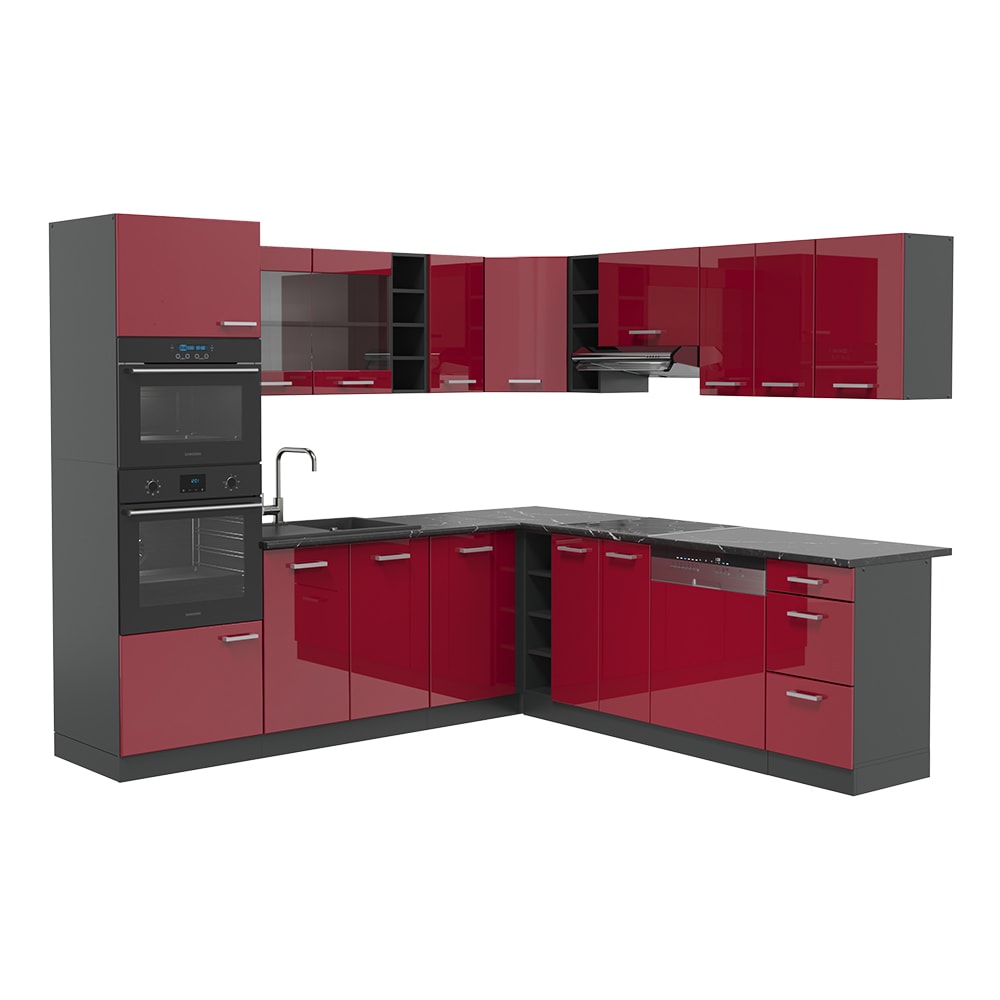 Cuisine en angle , PT - anthracite