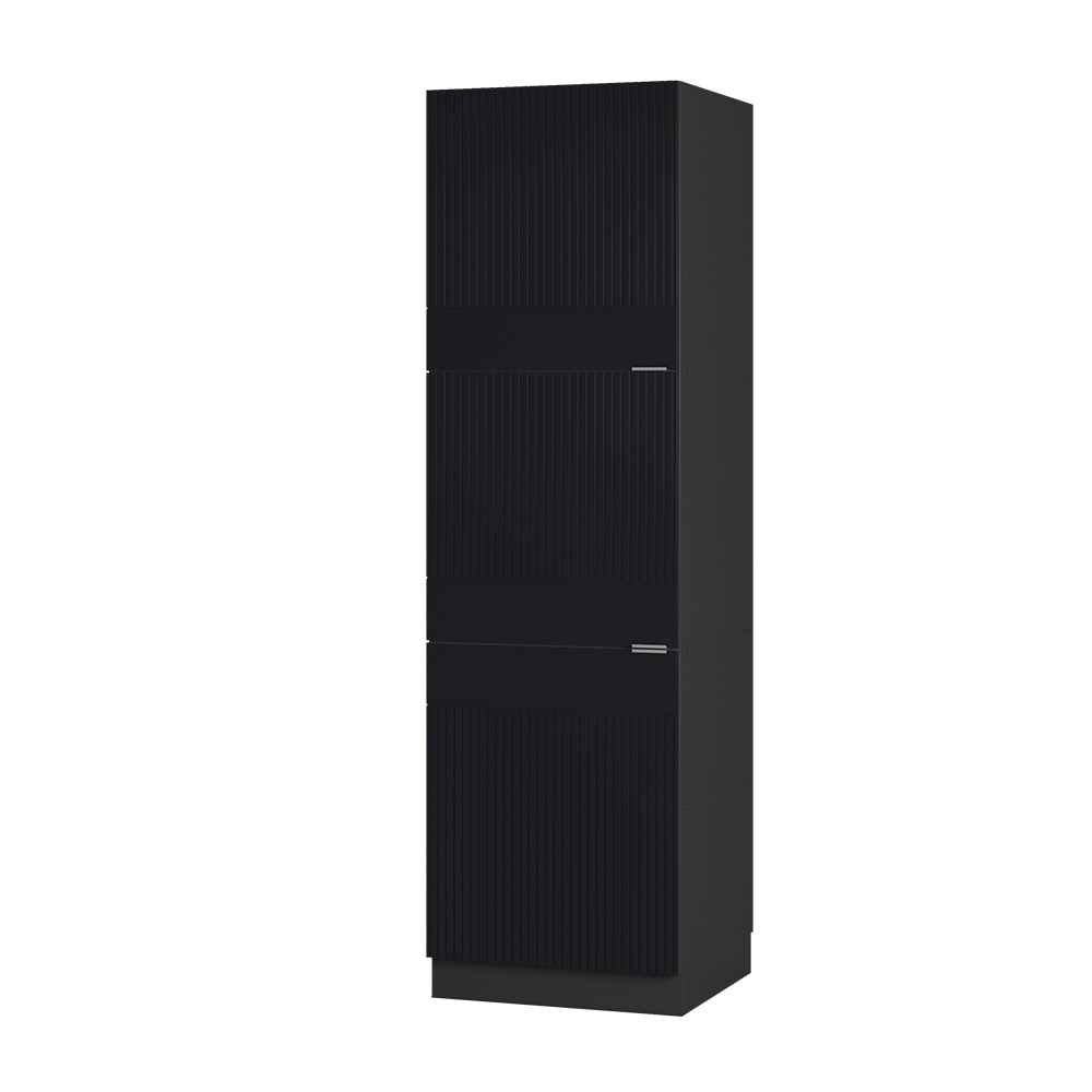 Armoire haute noir rayé/anthracite 60x206.8cm Armoire haute noir rayé/anthracite 60x206.8cm
