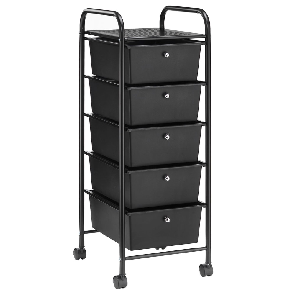 IDIMEX Rollcontainer mit 5 Schubladen, schwarz style modern - Pvc - Polyvinlychlorid