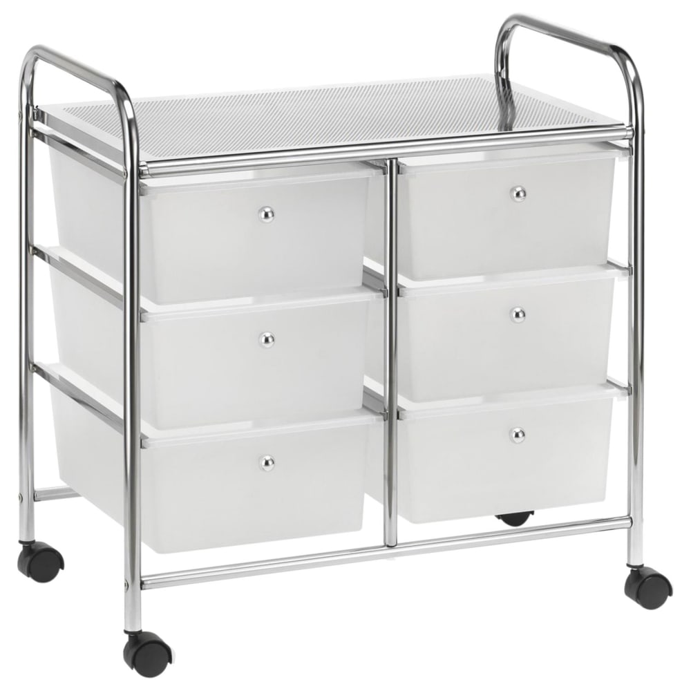 IDIMEX Badrollwagen mit 6 Schubladen, transparent style modern Weiß Pvc - Polyvinlychlorid