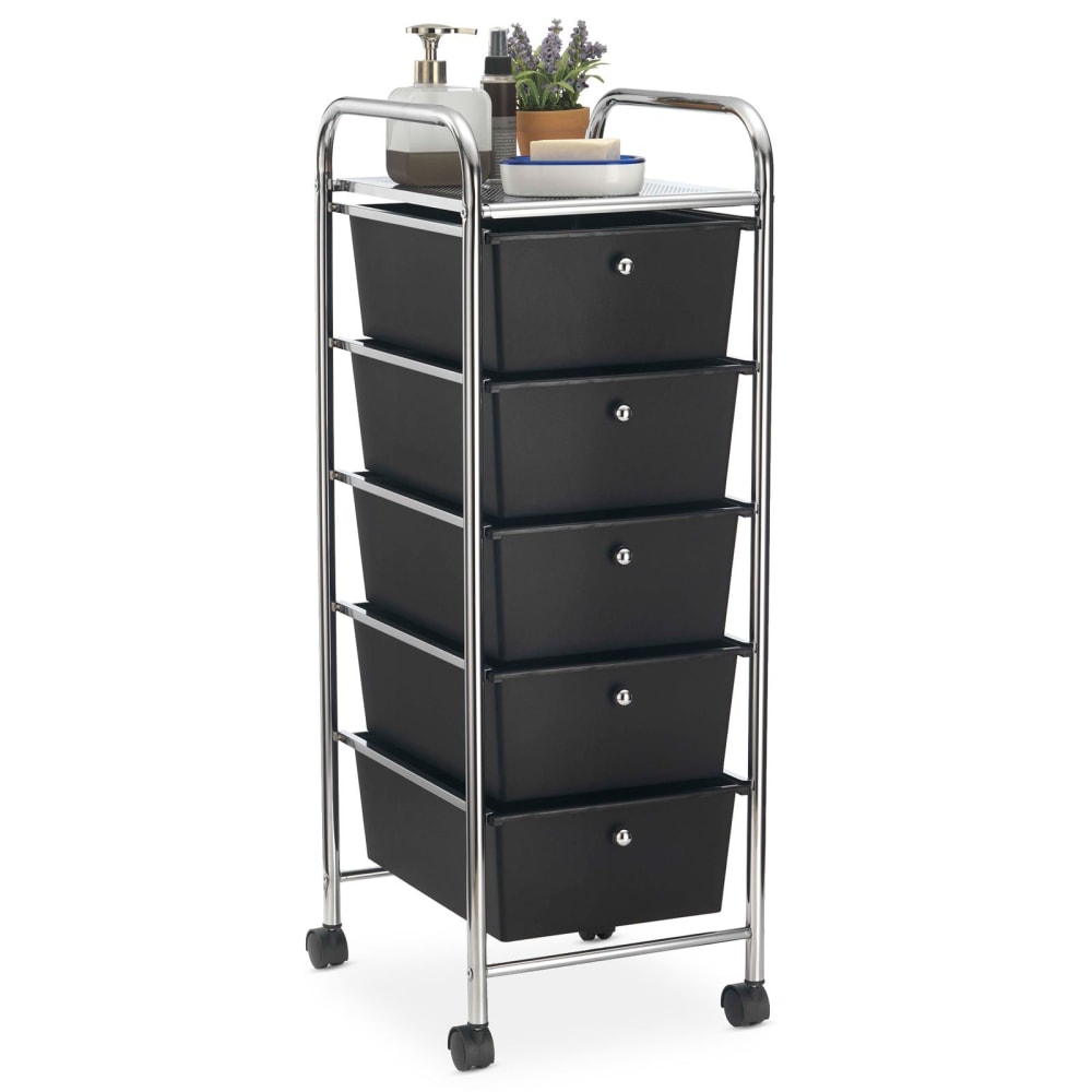 Badrollwagen mit 5 Schubladen, schwarz - Maisons Du Monde