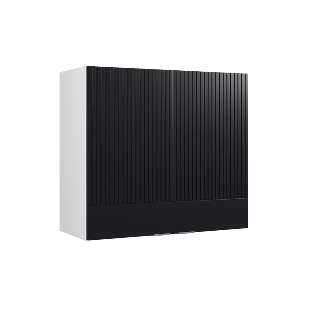 Armoire en verre  Noir rayé 80x72cm