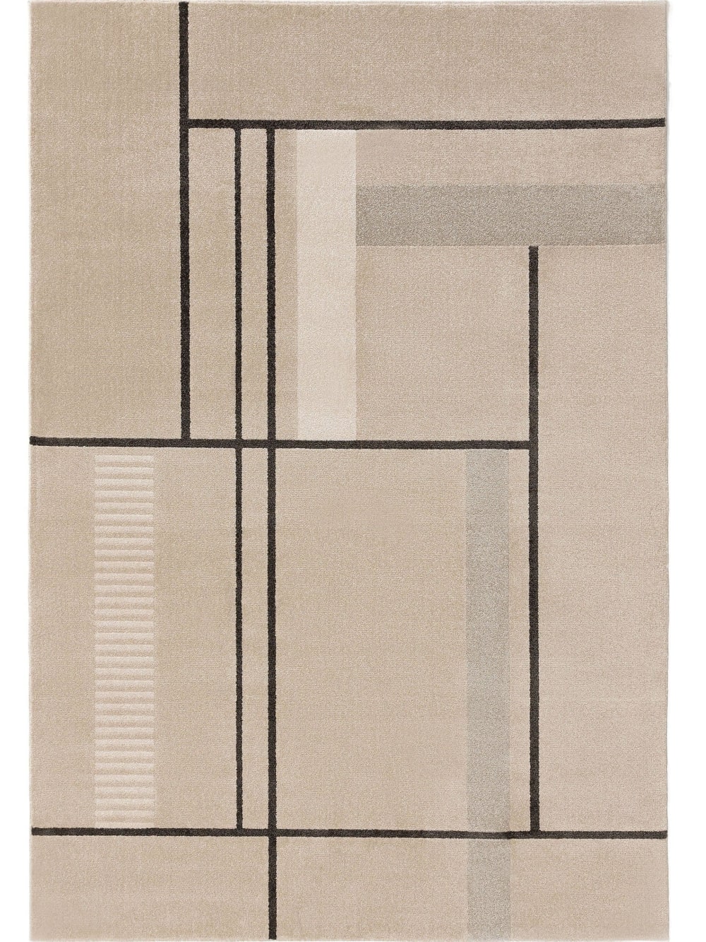 Tapis crème/anthracite