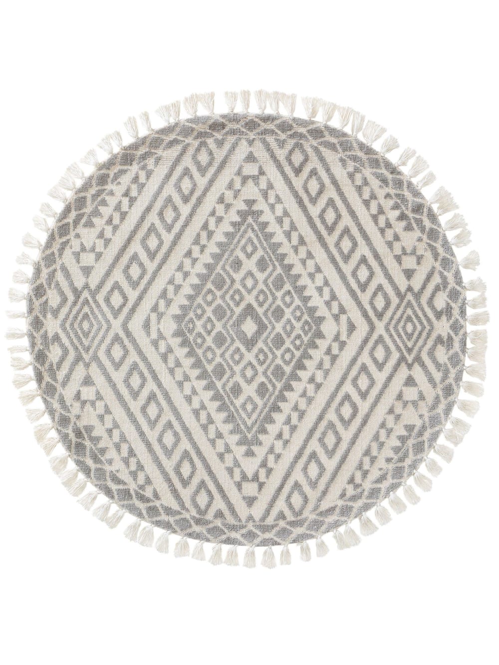 Benuta Teppich rund grau D 150 rund style classic chic - Pvc - Polyvinlychlorid