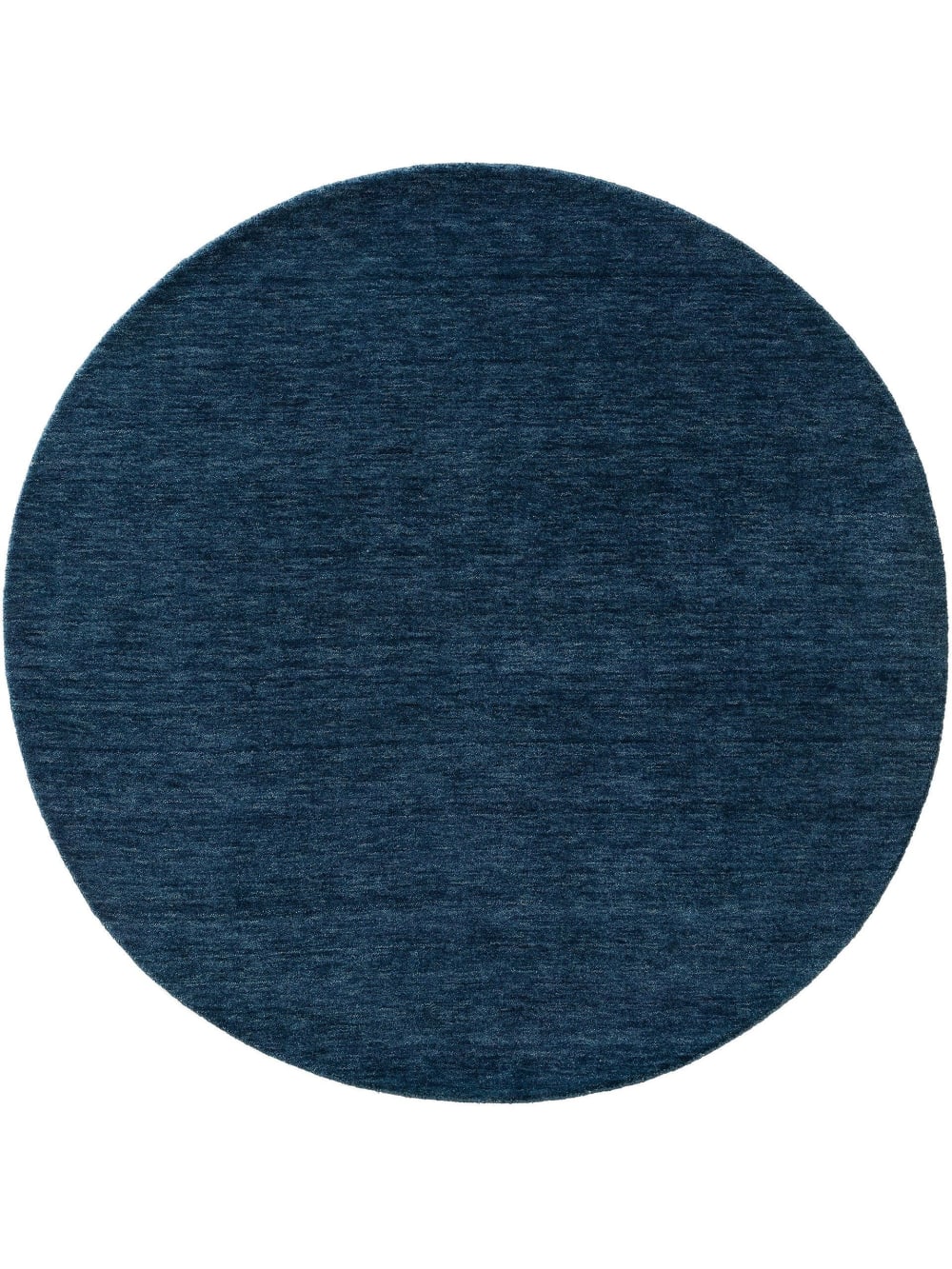 Tapis de laine bleu D - rond