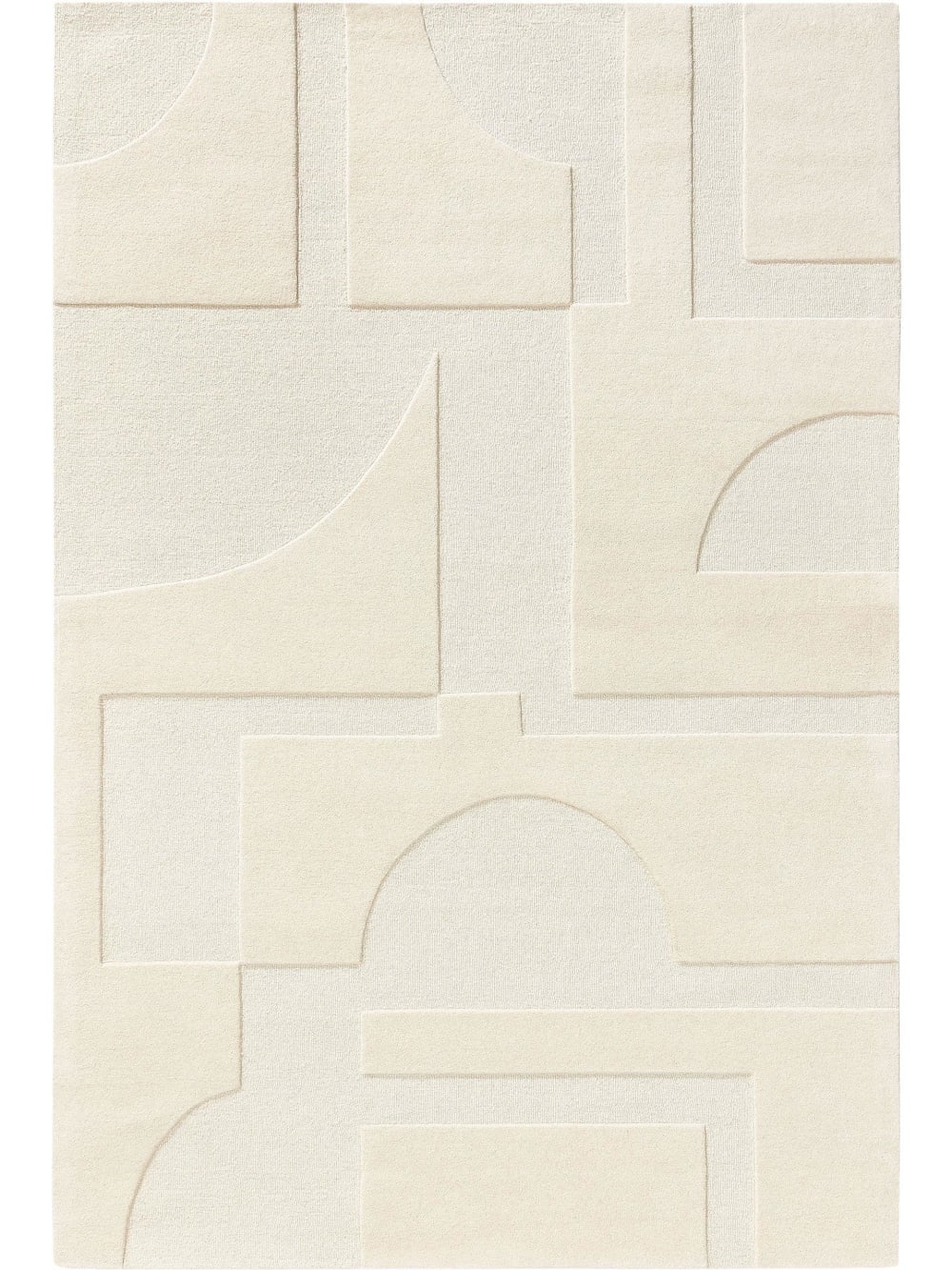 Tapis de laine crème
